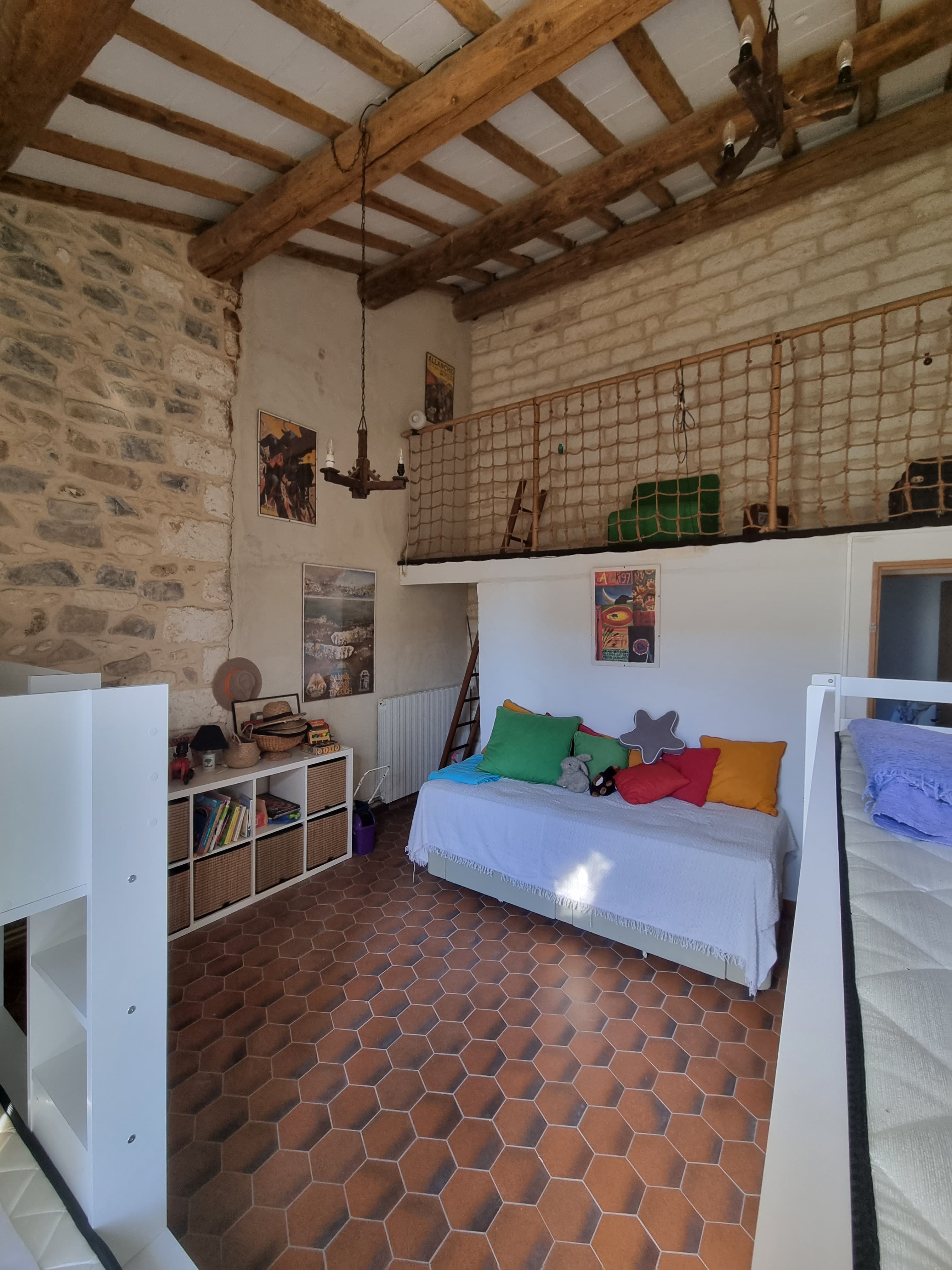 The Guardians Room mezzanine hideaway with rope netting rail and ladder